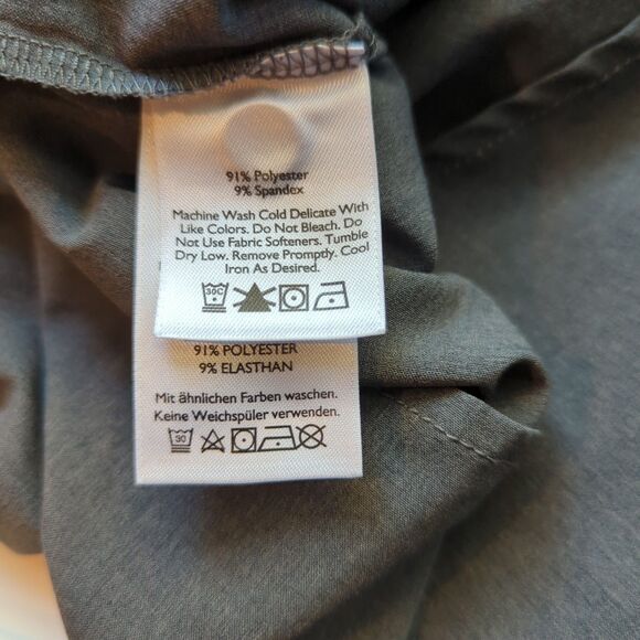 Eddie Bauer Travex Shirt Dress Womens Medium Gray Roll Long Sleeve Outdoor - Picture 6 of 7